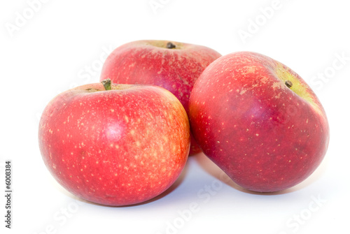 three red apples