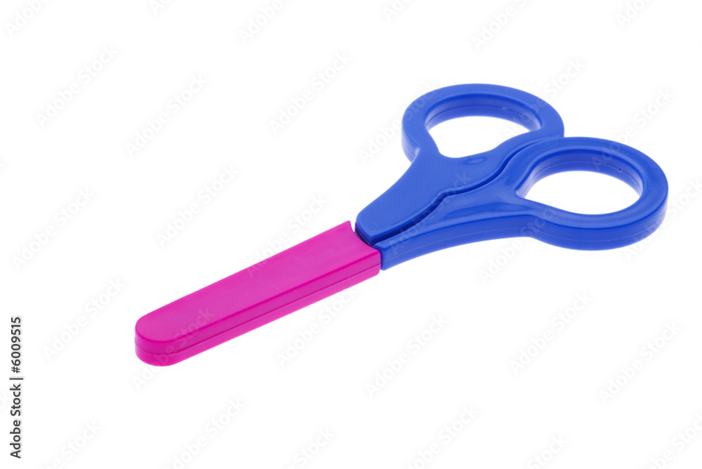 scissors in safety case isolated on white scissors in safety case isolated on white