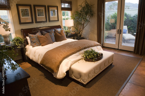 Modern luxury home bedroom.