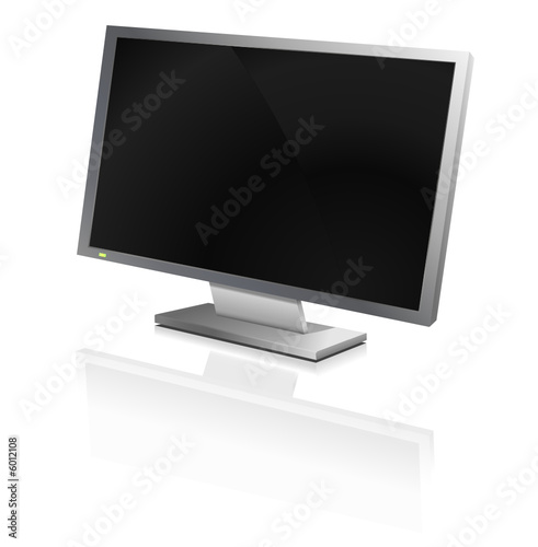 wide computer flat screen, black