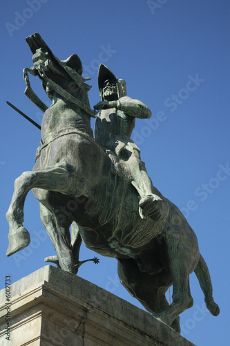great view of the conquering pisarro's statue photo