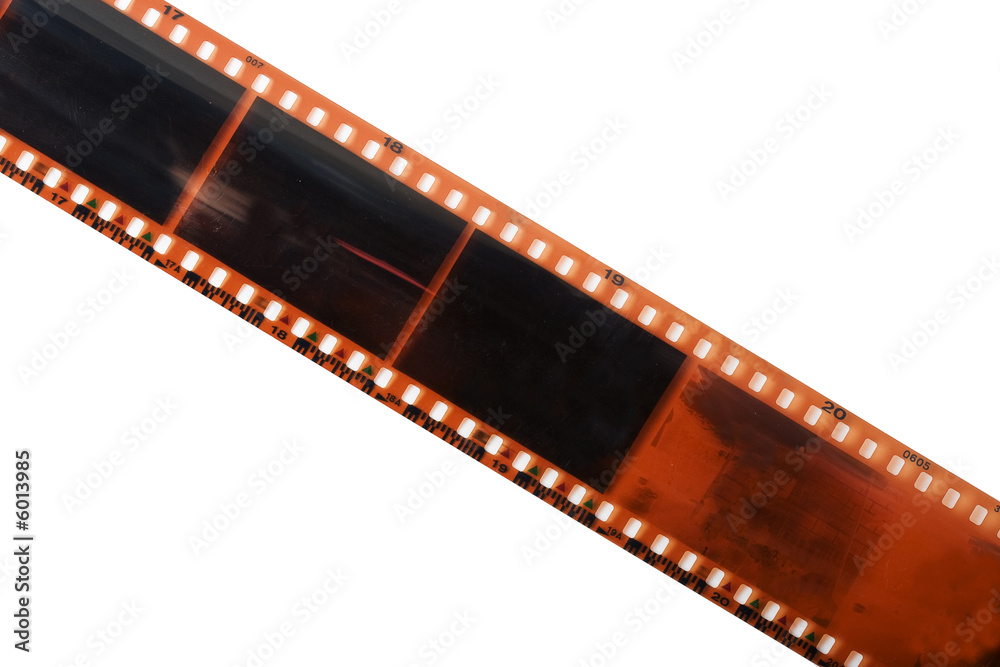 straight film strip isolated