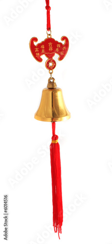 gold bells feng shui isolated