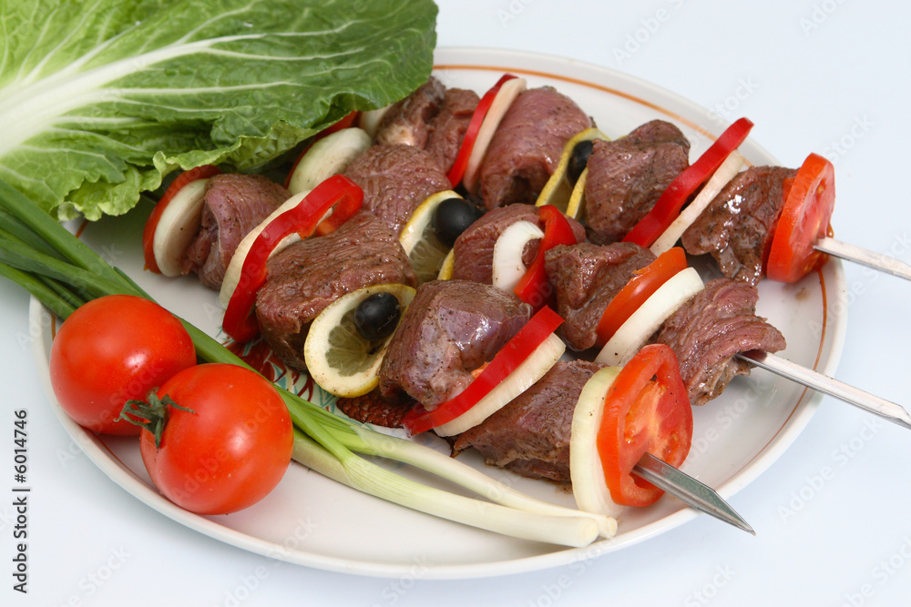 Appetizing shish kebab