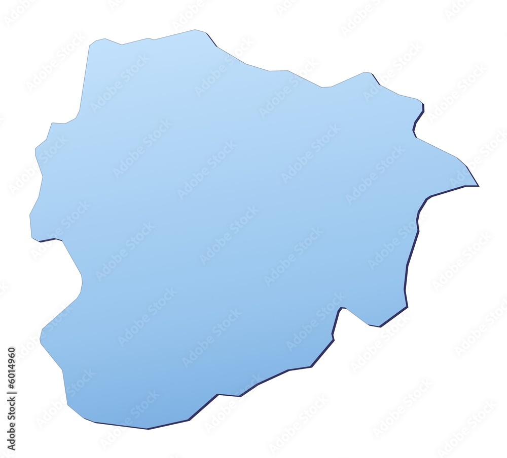 Andorra map filled with light blue gradient