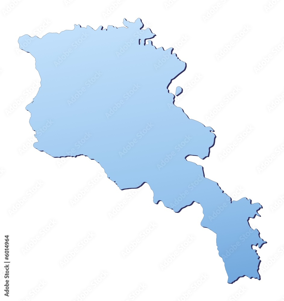 Armenia map filled with light blue gradient