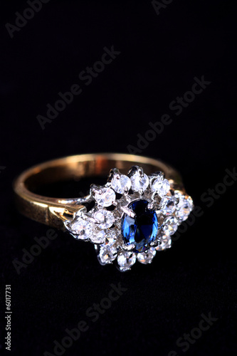  diamond and sapphire ring, jewelry 