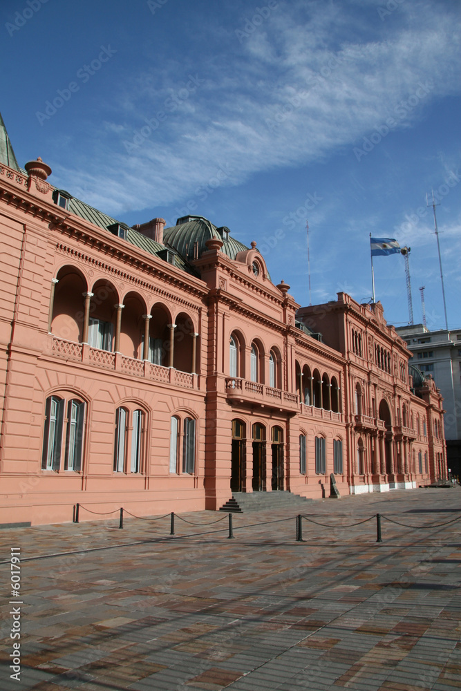 Casa Rosada or pink palace in Buenos Aires