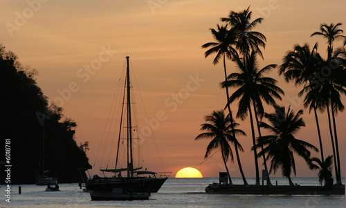 Sunset in Marigot Bay, St Lucia