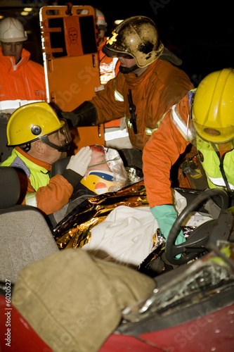 rescue team at work