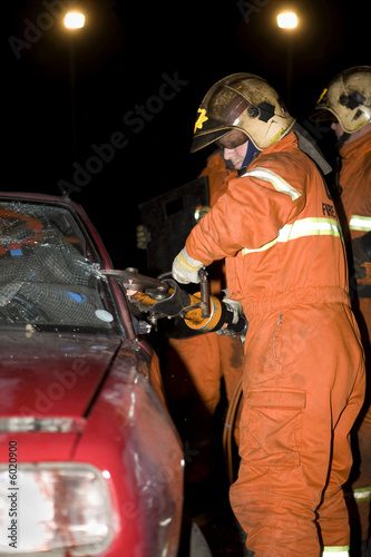 fireman cutting