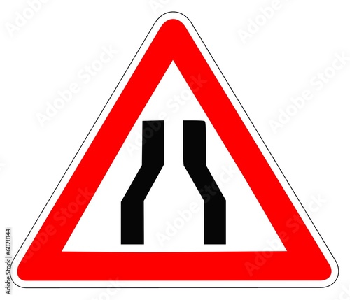 Panneau de Signalisation (Chaussee retrecie - A3)