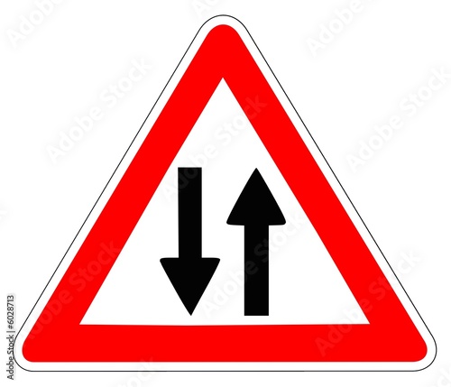 Panneau de Signalisation (Circulation double sens - A18) photo