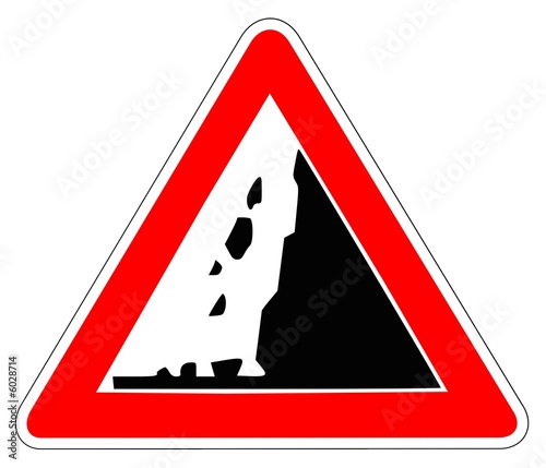Panneau de Signalisation (Chute de pierre - A19)