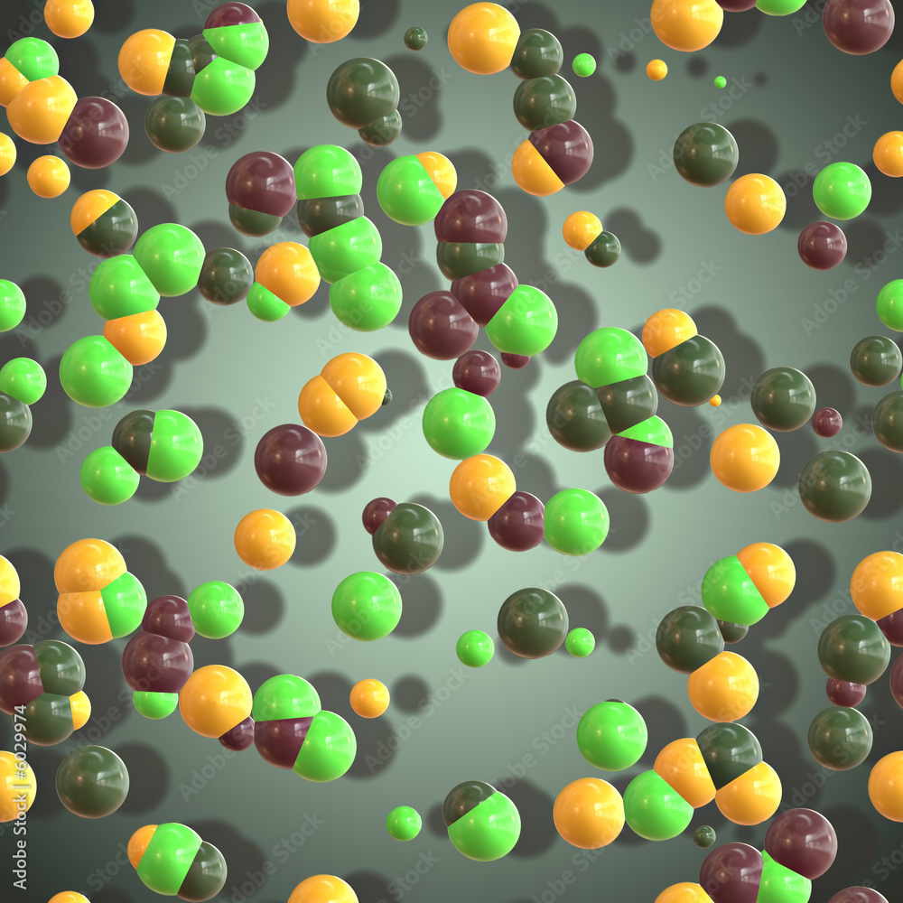 Random molecules in a seamless tiling design