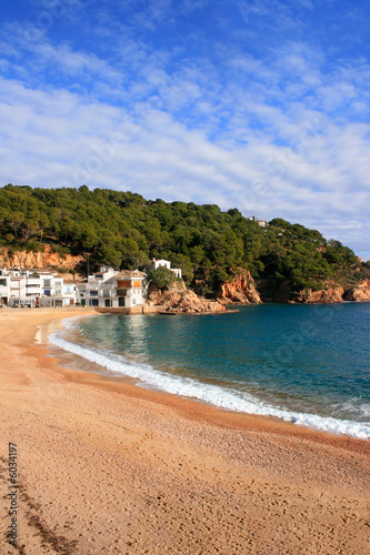 Beautiful beach in Tamariu  Costa Brava  Catalonia  Spain 