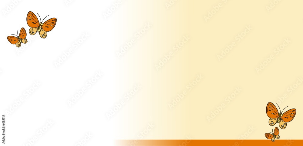Fond papillon orange