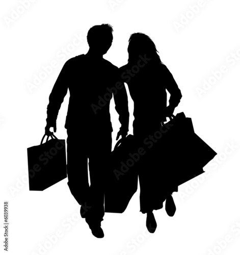 shopping silhouette - paar1