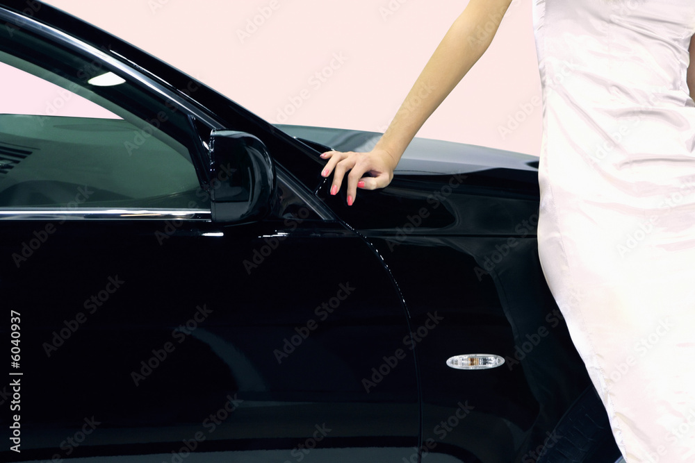 Woman and car