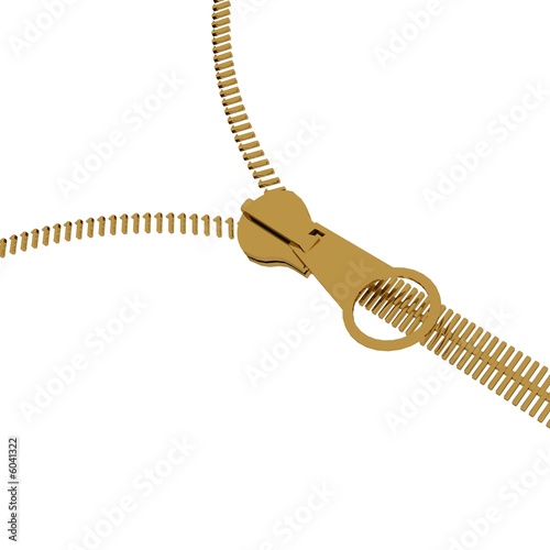 gold 3d zipper