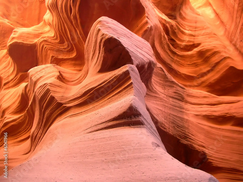 zigzag texture of sandrock formation in slot canyon