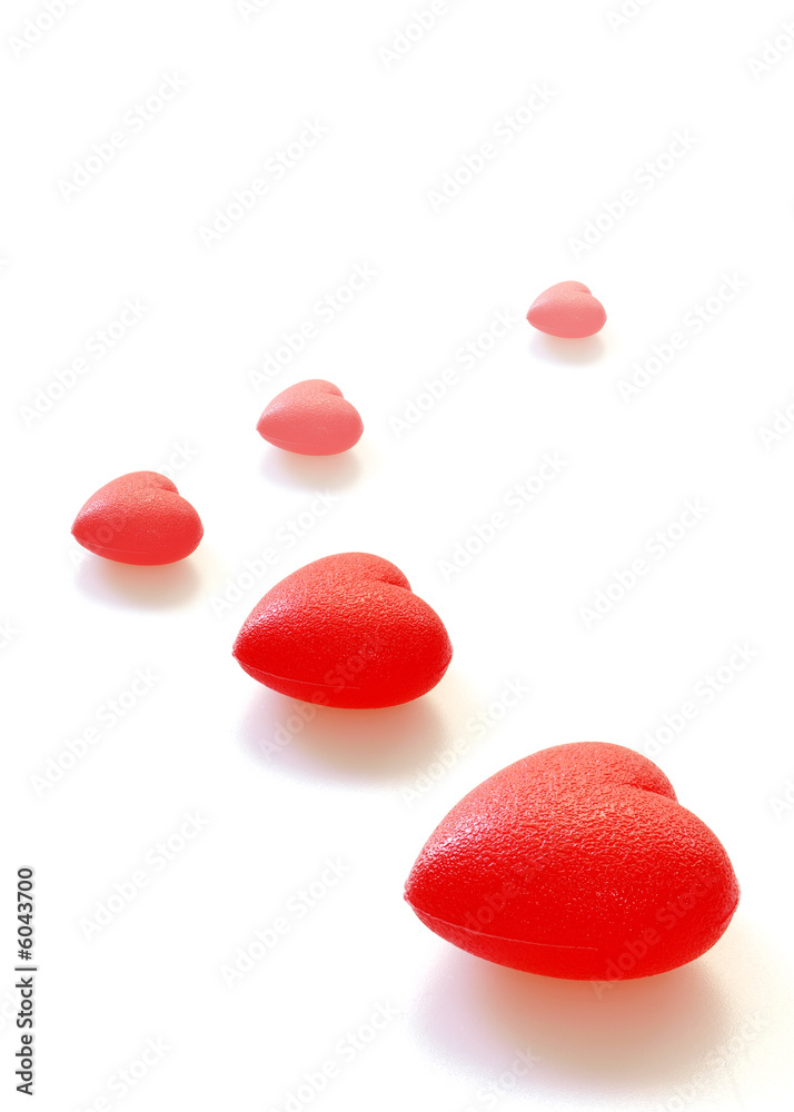 Valentine hearts isolated on white Valentine hearts isolated on white