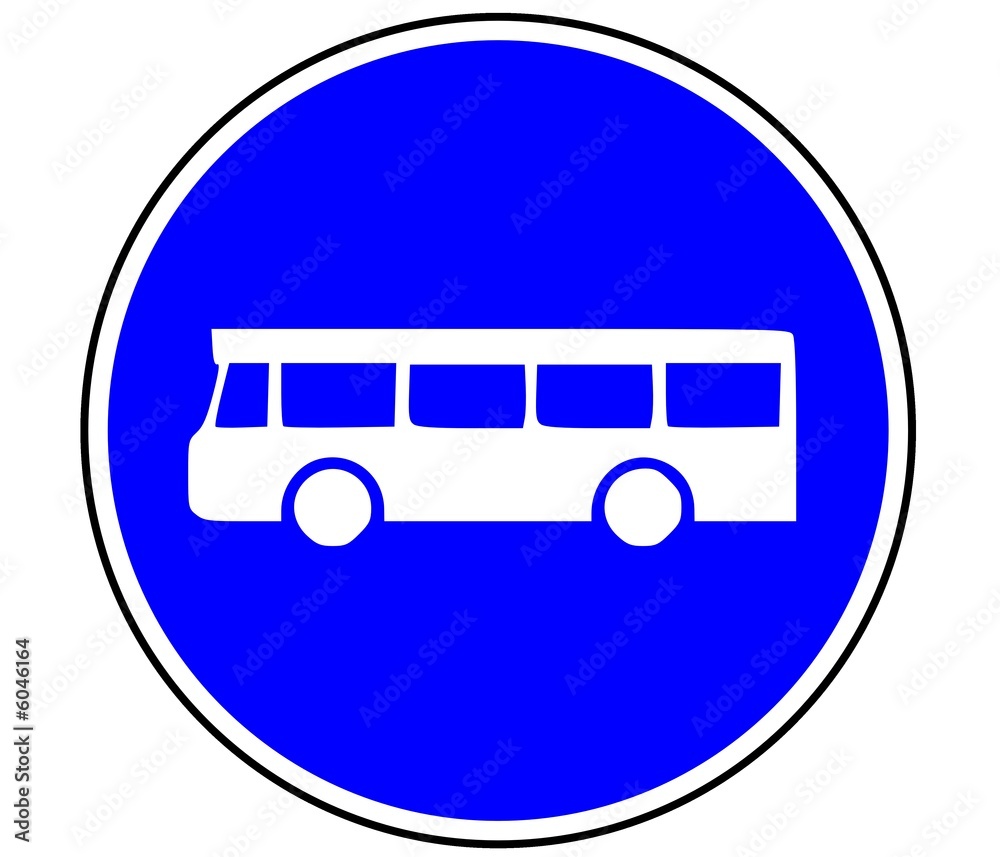 Panneau de Signalisation (Voie pour bus - B27a) Panneau de Signalisation (Voie pour bus - B27a)