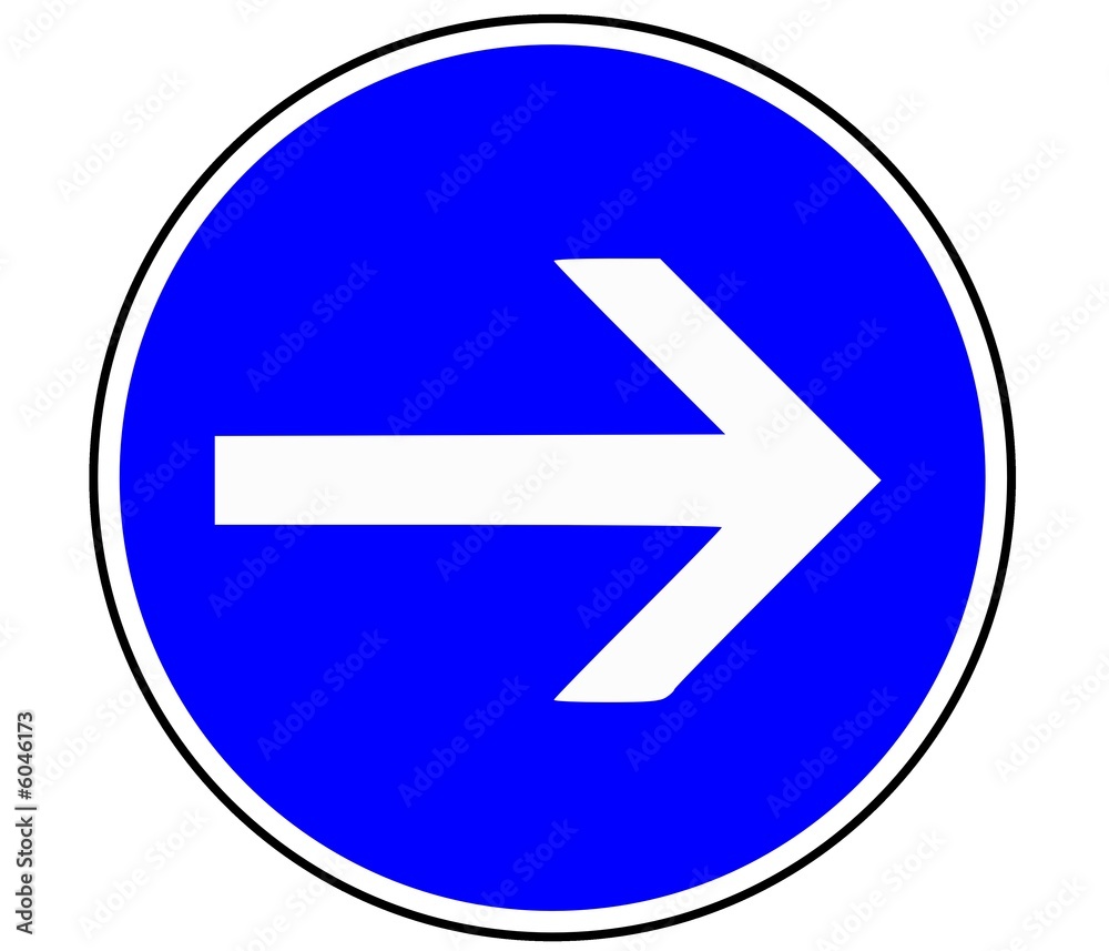 Panneau de Signalisation (Tournez a droite - B21-1) Panneau de Signalisation (Tournez a droite - B21-1)