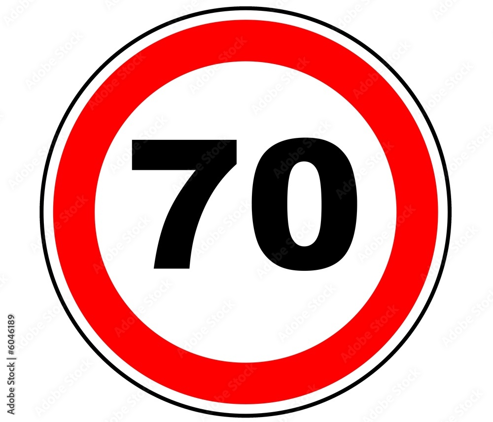 Panneau de Signalisation (Limitation de vitesse - B14-70) Panneau de Signalisation (Limitation de vitesse - B14-70)