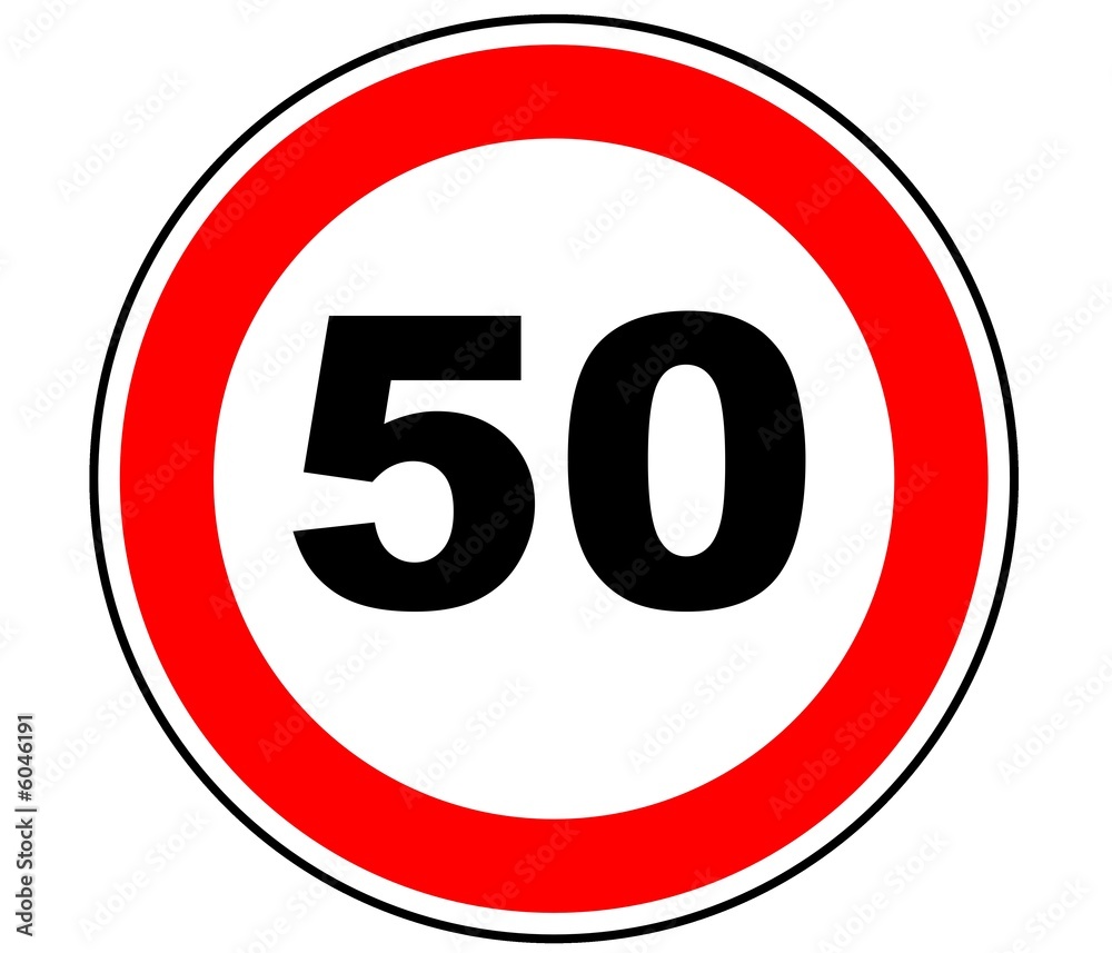 Panneau de Signalisation (Limitation de vitesse - B14-50) Panneau de Signalisation (Limitation de vitesse - B14-50)