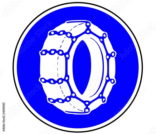 Panneau de Signalisation Chaines obligatoire - B26)
