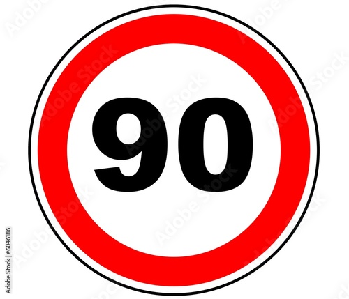 Panneau de Signalisation (Limitation de vitesse - B14-90)