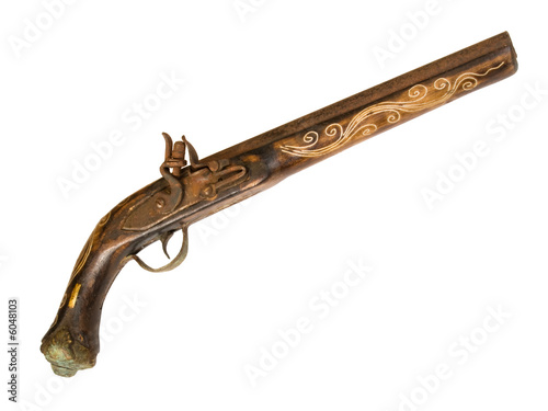 Antique Ottoman Flintlock Pistol photo