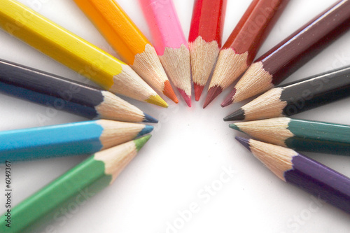 colored crayons