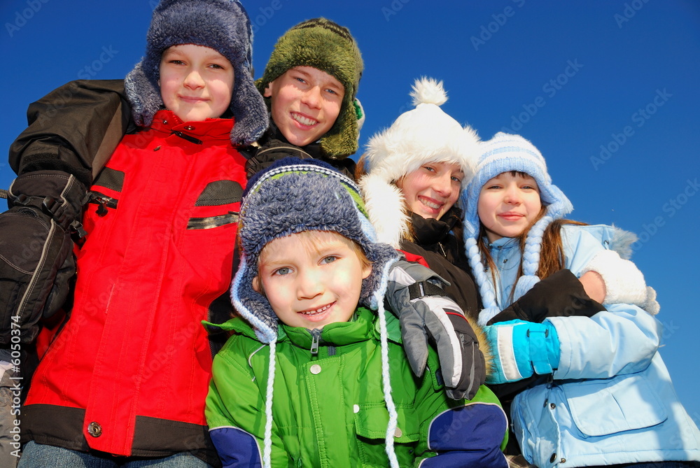 Children in Winter Clothing