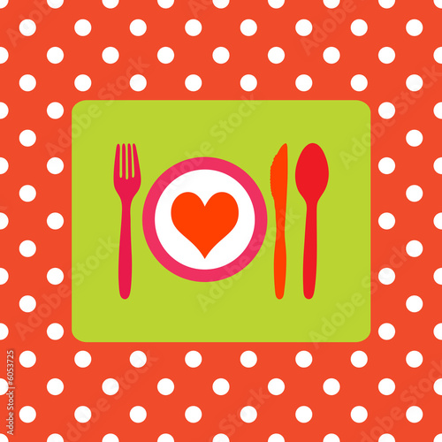 Design for healthy food, healthy meal or valentine dinner
