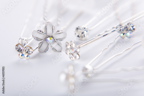 Silver wedding pins © Alena Ozerova