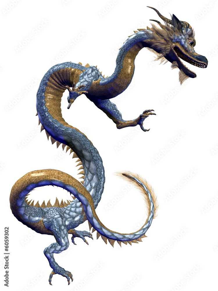 Obraz premium Chinese Blue Dragon