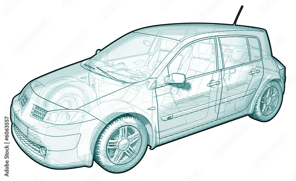 Schematic Illustration of a Car