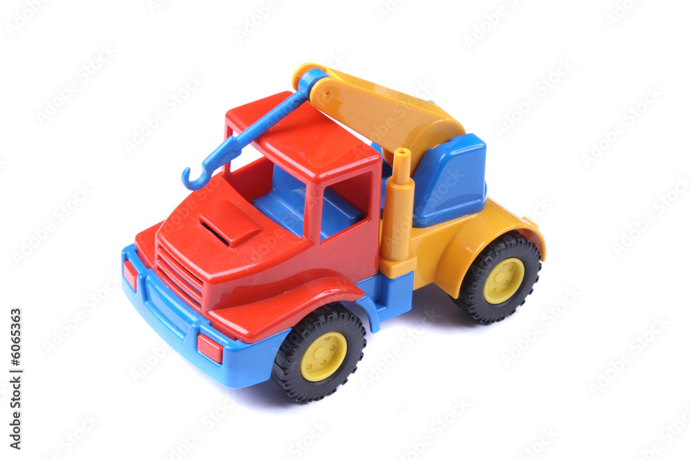color car toy on the white background