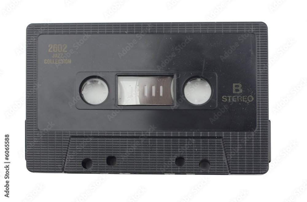 close-up of a music cassette