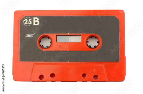 close-up of a music cassette