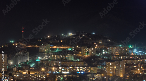 Yalta town at night  Ukraine  Crimea