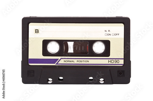 Old-fashioned audio compact cassette - with clipping path!