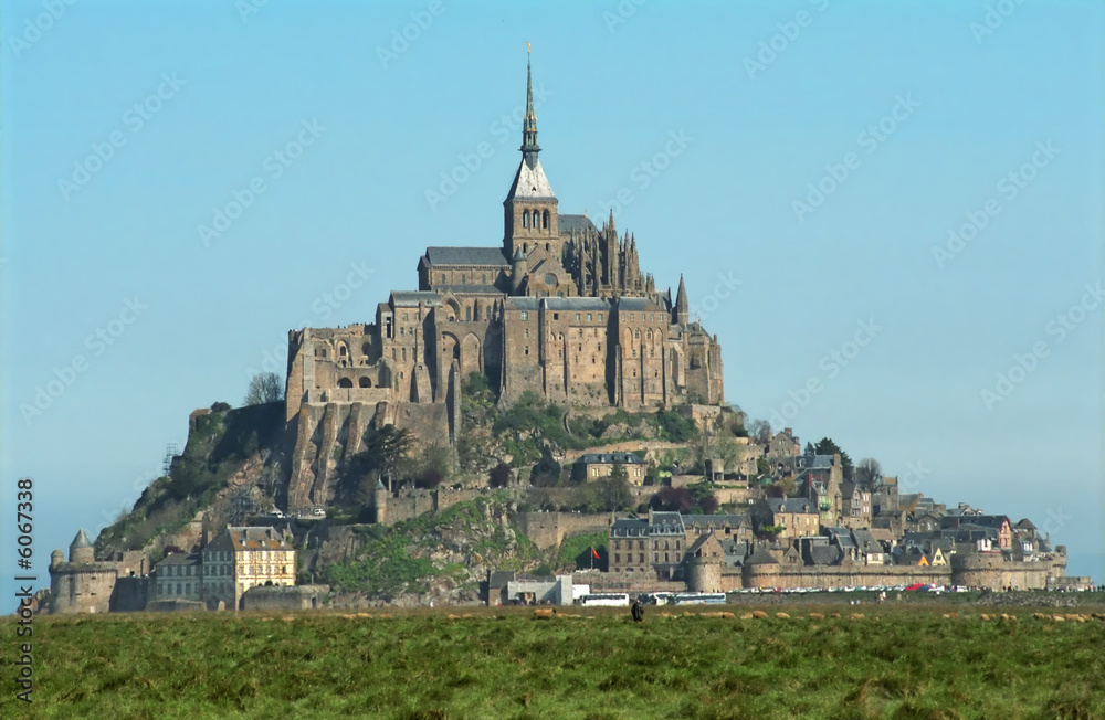 Mont Saint-Michel and lambs - France - Europa