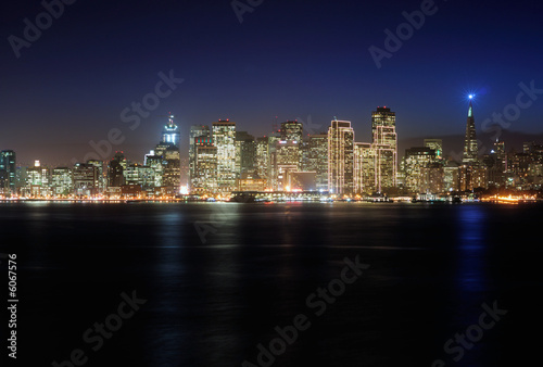 A view of San Francisco downtown. Copyspace on top and bottom
