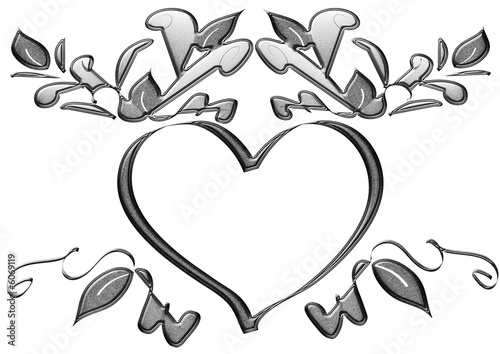 cuore decorato satinato photo