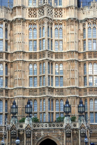 windows of Parliament Building, London