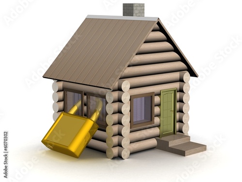 Wooden small house. The saf...