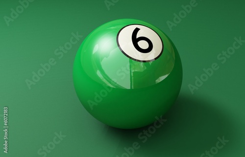 billard ball 6 photo